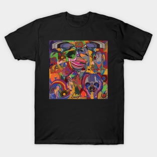 geometric art bird pigeon T-Shirt